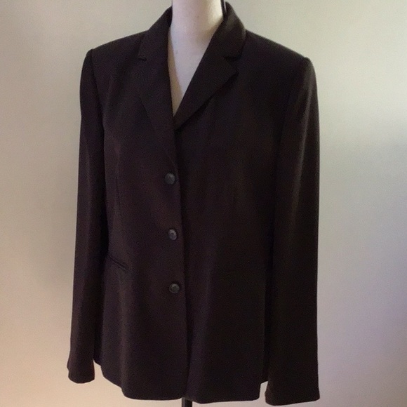 Charter Club Career Chocolate Brown Blazer, EUC - Picture 2 of 10